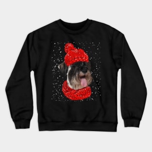 Standard Poodles Wearing Red Hat And Scarf Christmas Crewneck Sweatshirt